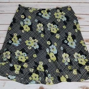 Valerie Stevens Womens Skirt 20W 100% Silk Floral